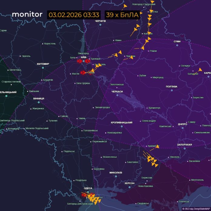 Нічна атака на Київ