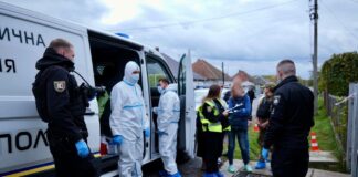 Вбивство пенсіонерів на Берегівщині: слідчі дії поліції та службове авто на місці події.
