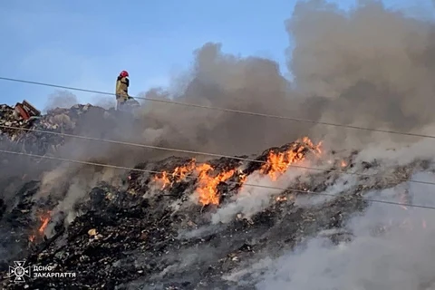 Пожежа на сміттєзвалищі Барвінок 
